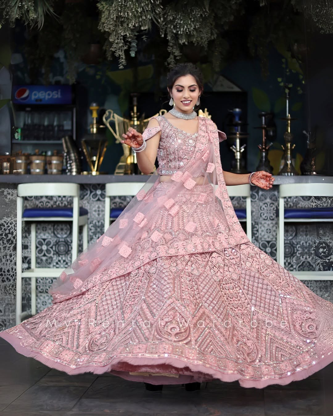 Blush Pink Heavy Embroidered Lehenga Set